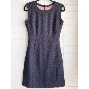 Paul Smith Black Daisy Floral Textured Jacquard Mini Dress